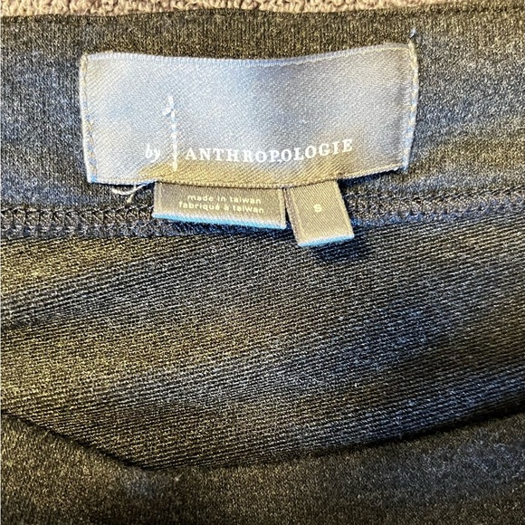 Anthropologie Gray Knit Column Boatneck Midi Dress Sz S Stretch Goth Grunge Punk - Picture 5 of 8